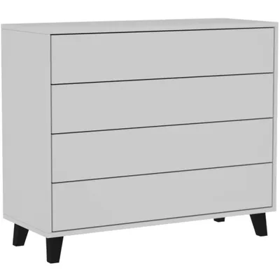 Obrázek produktu pro BEAUTYSOFA | Komoda HOME 4S 80 cm – příborník se 4 zásuvkami, stojací skříň v bílé barvě, Push-to-Open