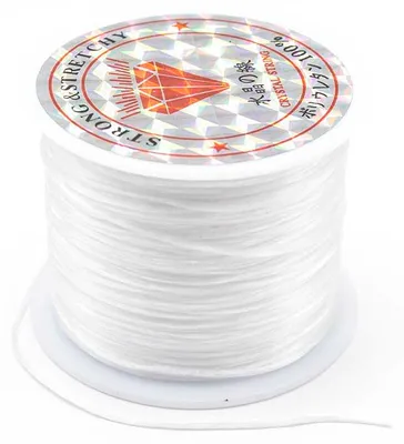 Produktbild von Vintageparts Elastisches Garn Transparent 0,5 mm stark 40 m Rolle