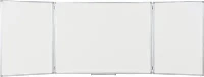 Produktbild von Famanu Whiteboard Klapptafel mit 3 magnetischen, emaillierten Oberflächen - 90 x 60/180 x 60 cm