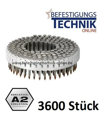 Image de Clous pour bobines Mini DL 2,1x20mm anneau inox A2 tête bombée pour Senco SCN30 MCN30