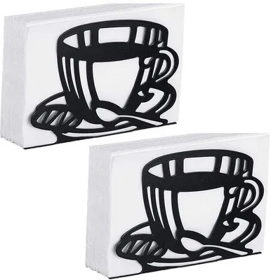Produktbild von Kompakte Servierhalter schwarz Metall