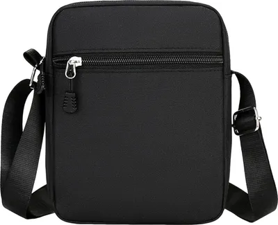 Produktbild von Herren-Umhängetasche mit Trenntaschen, Reißverschluss, einfarbig, Schultertasche, verstellbarer Riemen, Pendeln, Einkaufen, Reisen, Mini-Tasche