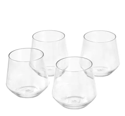 Produktbild von Weinglas Weinglas ohne Stiel Set - 414 ml - Tritan - 4 Stück - Bruchfest - Transparent