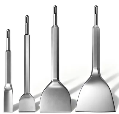 Produktbild von SDS-Plus-Meißel-Set – 4-teilig, 100 mm + 75 mm + 40 mm + 20 mm