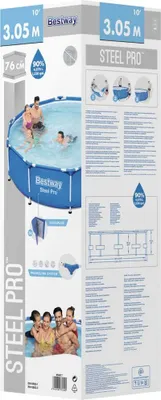 Immagine prodotto di Piscina Steel Pro Tonda Telaio Portante Cm.305X76H. Senza Filtro - peso kg.19,6 - lt.4.678 (art.56677)