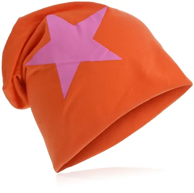 Produktbild von Beanie Muetze Pink Stern Orange