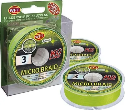 Produktbild von WFT Micro Braid KG chartreuse 150m - Geflochtene Angelschnur, Durchmesser/Tragkraft:0.12mm / 8kg