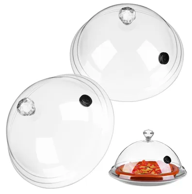 Productafbeelding van 2 x Transparante rookkoepels, acryl, accessoiredeksels voor rookpotten, rookschalen, bekers en glazen (21 x 21 x 10 cm)
