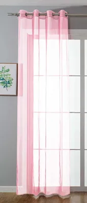 Produktbild von Ösenvorhang Transparent 175x140 cm Hellrosa Gardine Vorhang mit Bleiband