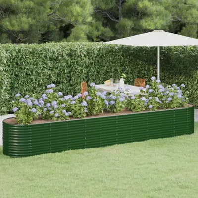 Produktbild von vidaXL Hochbeet Verzinkter Stahl 440x80x68 cm Grün