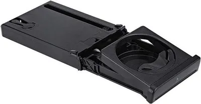 Image de Porte-boissons automatique - Support en plastique - Boissons à portée de main - Installation facile - 275 x 10 cm - Noir
