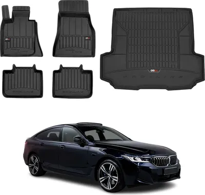 Immagine prodotto di OMAC set tappetini e fodera bagagliaio per BMW Serie 6 G32 2017-2025 gomma nera 5x