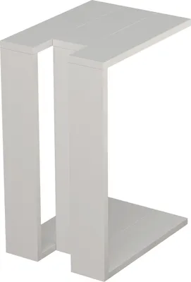 Produktbild von DECORTIE Muju Modern C Form Beistelltisch Weiß Mehrzweck 30 x 40 x 57 cm