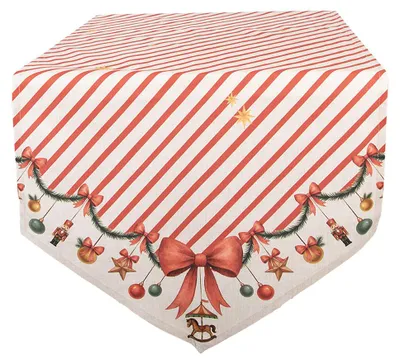 Zdjęcie produktu dla Clayre & Eef Bieżnik na stół 50x160 cm Beżowa bawełna