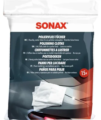 Produktbild von 6x SONAX PolierVliesTücher | Beutel (15 Stück)