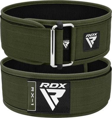 Produktbild von RDX 4” Gewichthebergürtel, Auto-Lock Trainingsgürtel, Powerlifting Krafttraining Bodybuilding Fitness Gürtel, Gepolstert Gewichtheben Gym Weight Lifting Belt, Männer Damen Kreuzheben Workout