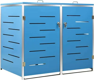 Produktbild von vidaXL Mülltonnenbox für 2 Tonnen 138x77,5x112,5 cm Edelstahl