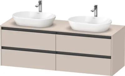 Produktbild von Duravit Ketho.2 Wastafelonderkast 160x55x56,8 cm Mat Taupe