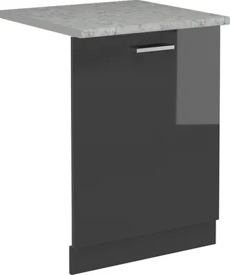 Image de Façade de lave-vaisselle Vicco R-Line Anthracite Haute brillance 60cm , PT Marbre, Model 55012