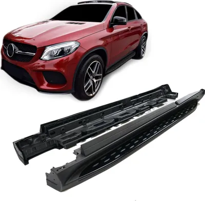 Produktbild von J&J AUTOMOTIVE | Trittbretter Set Aluminium Schweller FürMercedes GLE Coupe 2015-2019 Schwarz OEM Style