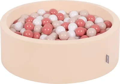 Produktbild von KiddyMoon Rundes Bällebad aus Schaumstoff, mit weichen Bällen, baby kinder bällebad, indoor kinderspielzeug, für kinderzimmer, spielbälle pastel