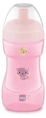 Produktbild von MAM Sports Cup (330 ml), auslaufsicherer Baby Trinkbecher mit selbstöffnendem Ventil, Kinder Trinkbecher mit rutschfester Greiffläche, ab 12+Monaten,