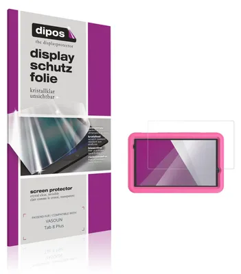 Produktbild von 2x Schutzfolie für VASOUN Tab 8 Plus klar Displayschutzfolie Folie Display Schutz dipos