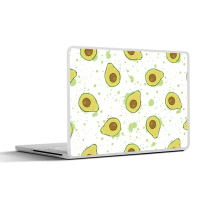 Produktbild von MuchoWow® Laptop Aufkleber Sticker Cover Avocado - Muster - Grün 25x18 cm - Laptop-Deko