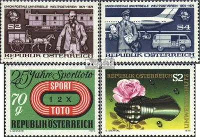 Produktbild von Briefmarken Österreich 1974 Mi 1466-1467,1468,1469 (kompl.Ausg.) gestempelt Weltpostverein