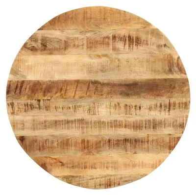 Produktbild von Tischplatte aus massivem Mangoholz für Esstisch oder Esszimmertisch rund 15-16mm 40cm