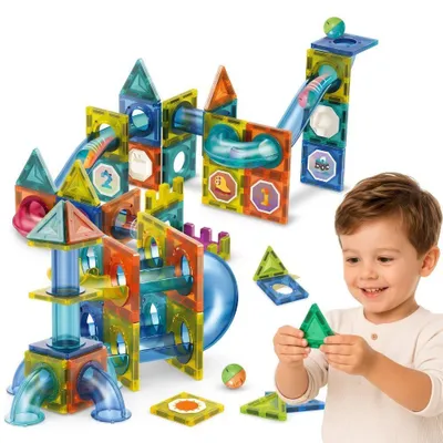 Immagine prodotto di Woopie Blocchi di costruzione magnetici Set educativo 3D Pista per palline 42 pezzi.