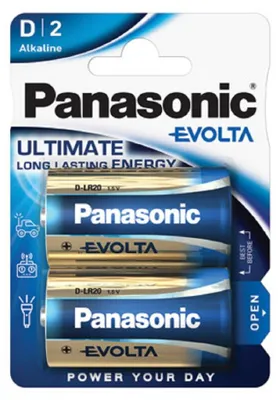 Image de Panasonic D Mono Evolta Pile 1,5V 2er Blister