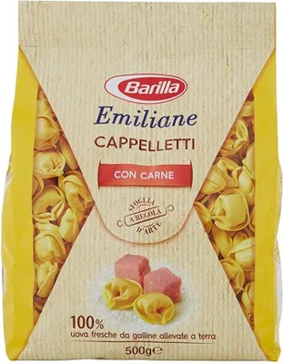 Produktbild von 6x Barilla Emiliane Pasta all'Uovo Cappelletti mit Fleisch Nudeln mit ei 500g