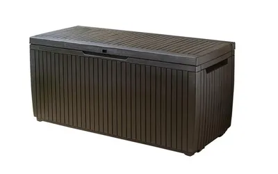 Obrázek produktu pro Keter Springwood, Skladovací krabice, Hnědá, Obdélníkový, Pryskyřice, Jednobarevný, Venkovní