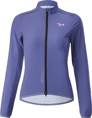 Productafbeelding van ROCKBROS TVI Fietsjack voor dames, ademend, lichtgewicht. Fietsjack voor vrouwen, winddicht, geschikt voor hardlopen, woon-werkverkeer, wandelen, outdooractiviteiten. Kleur: paars, maat: XS