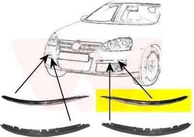 Image de VAN WEZEL Cache pare-chocs avant gauche (5886483) pour VW Golf V Jetta III