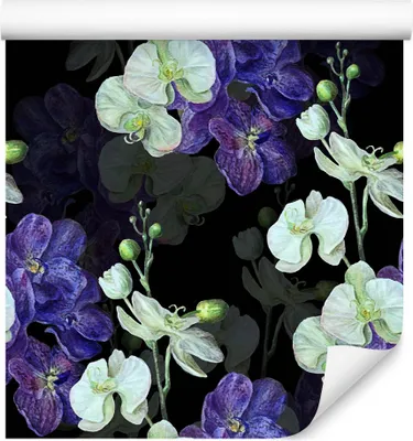 Produktbild von 10m VLIES TAPETE Rolle Blumen Knabenkraut Knospen XXL