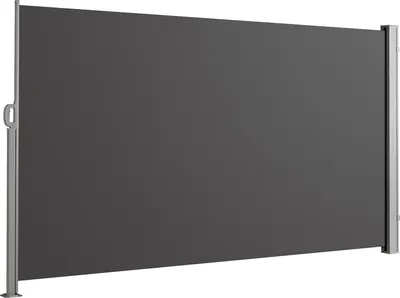 Produktbild von SVITA Seitenmarkise ausziehbar Sichtschutz Balkonmarkise Sichtschutz Sonnenschutz UV50+Terrasse 500x180cm Dunkelgrau