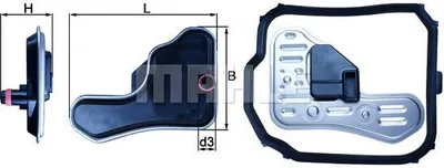 Produktbild von MAHLE HX 148D Hydraulikfiltersatz AT Automatikgetriebe für RENAULT Clio III Schrägheck (BR0/1, CR0/1)