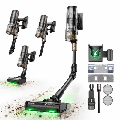 Produktbild von Proscenic Akku Staubsauger 70 kPa, 680 W, 70 Min Laufzeit, 180° Flexrohr, Wischfunktion, LED-Anzeige, kabelloser Akkusauger