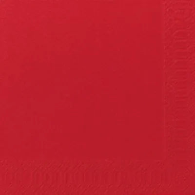 Produktbild von 50 Duni Zelltuchservietten rot 33x33cm