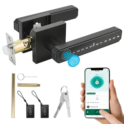 Produktbild von Smartes Türschloss - Elektronisches Schloss - Biometrische Fingervenenerkennung - Für Innentüren 35–55 mm Türstärke