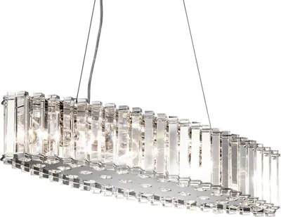 Zdjęcie produktu dla Żyrandol Crystal Skye chromowany 8xG9x3W kryształ wym:200,7x65,4x18,8cm IP44 Kichler