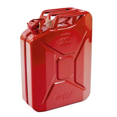 Produktbild von Oxid7® Benzinkanister Kraftstoffkanister Metall 20 L Rot mit UN-Zulassung mit Ausgießer Bauart für Benzin Diesel Kraftstoff Kanister - Outdoor