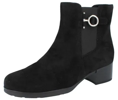 Produktbild von GABOR Damen Stiefelette schwarz Veloursleder - Größe: UK 4