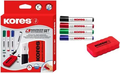 Produktbild von Kores M20863, 4 Stück(e), Schwarz, Blau, Grün, Rot, Rundspitze, Mehrfarbig, Rund, 3 mm