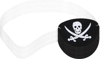 Obrázok produktu pre 10PCS/vrecko Halloween pirátske kostýmy na oči lebka Eyeshade Cover maska Piráti Party Supplies
