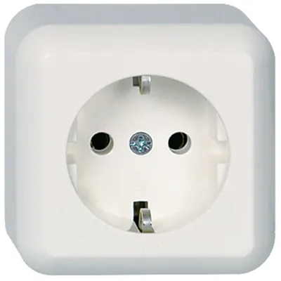 Produktbild von ELSO AP Contura Schuko 395004 1fach reinweiss mit Schraubklemmen