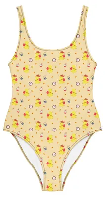 Produktbild von Mr. & Mrs. Panda Schwimmanzug Küken Wander Größe XXXL - Gelb - Geschenk, Badebekleidung, Zeit, Damen-Badeanzug, Ostern, Badeanzug, Swimsuit, Grüße, Weltenbummler