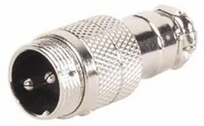Schraubstecker 2-polig, für Kabel 5-7 mm, Lötanschlüsse